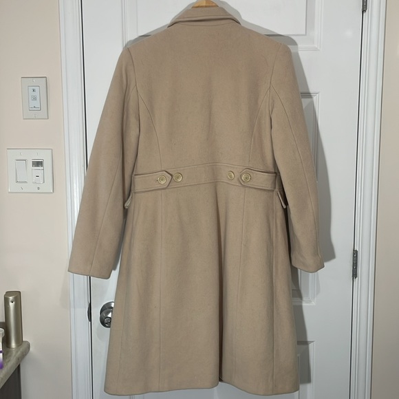 Beige Handmade buttoned wool coat size S - Picture 10 of 13